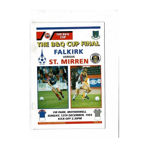 Scottish Challenge Cup Final Football Programme