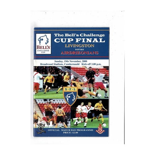 Scottish Challenge Cup Final Football Programme