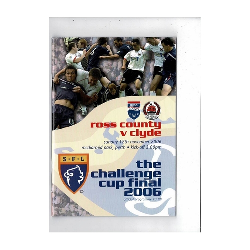 Scottish Challenge Cup Final Football Programme