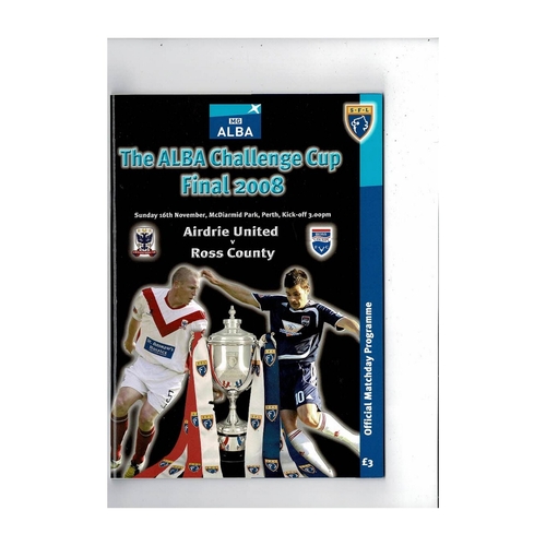 Scottish Challenge Cup Final Football Programme
