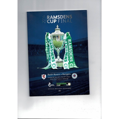 Scottish Challenge Cup Final Football Programme