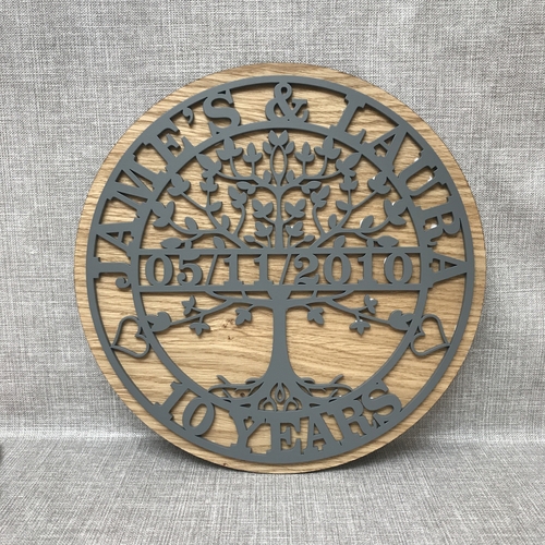 Customised Tree Of Life Wedding Anniversary Gift | Tree Of Life Monogram | Special Anniversary Gift