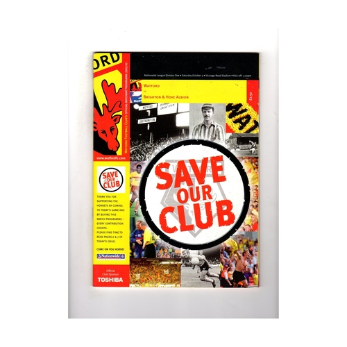 Brighton & Hove Albion Away Football programmes