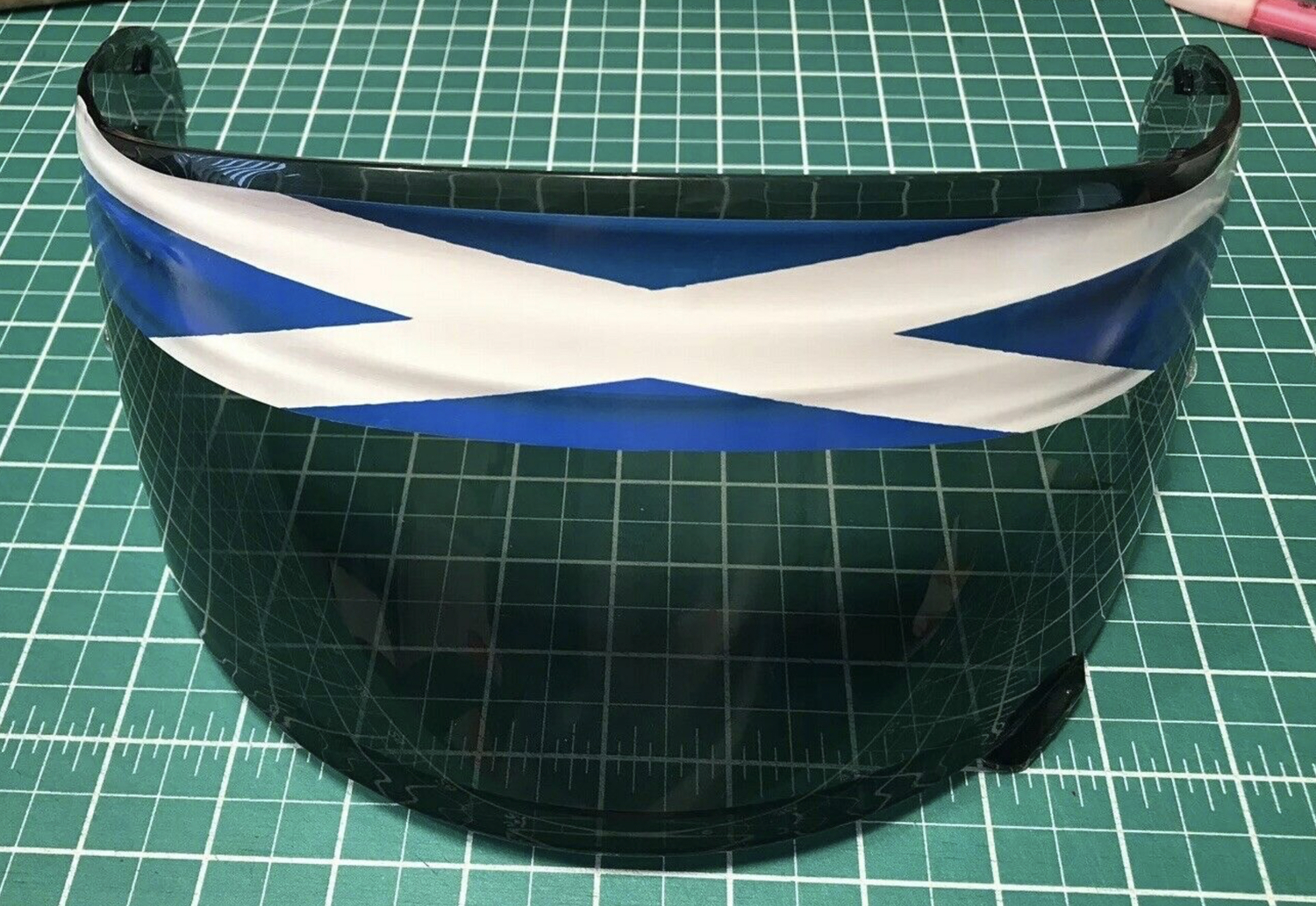 Scotland Flag Helmet Visor Sunstrip Sticker Decal X 2 StickKing