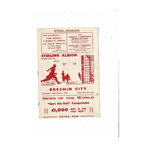 Stirling Albion Football Programmes