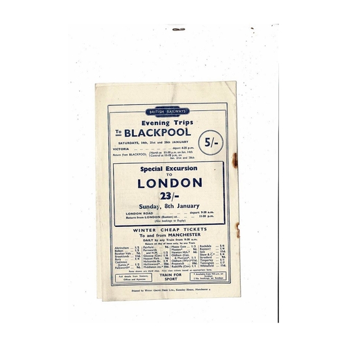 1949/50 Manchester City v Derby County FA Cup Football Programme