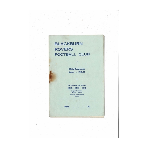 Blackburn Rovers Home Football Programmes