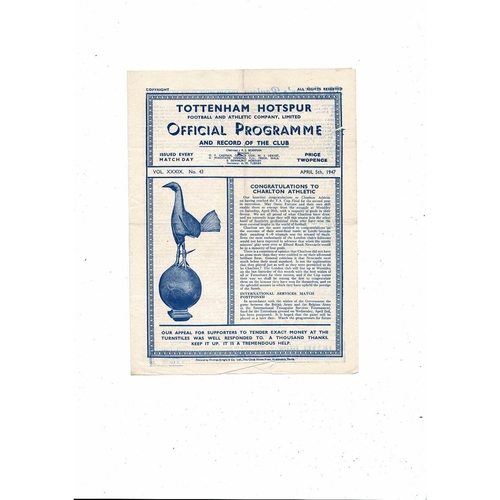 Tottenham Hotspur Home Football Programmes
