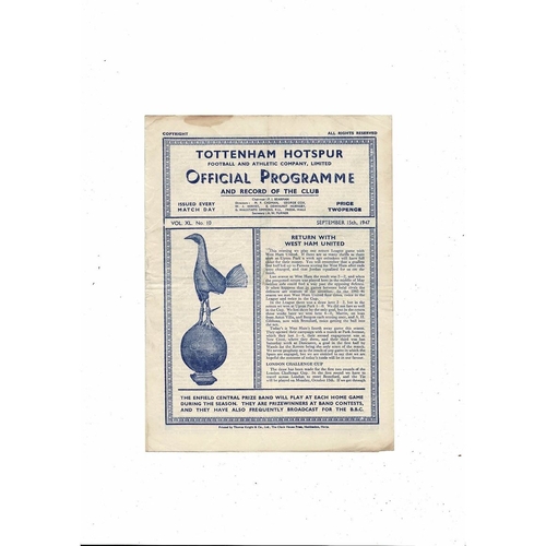 West Ham United Away Football Programmes