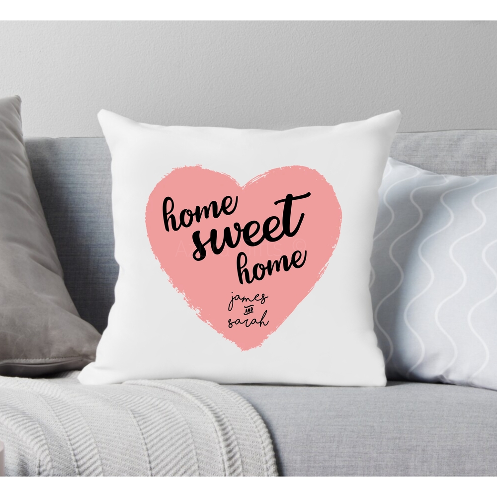 Home Sweet Home Cushion With Custom Names