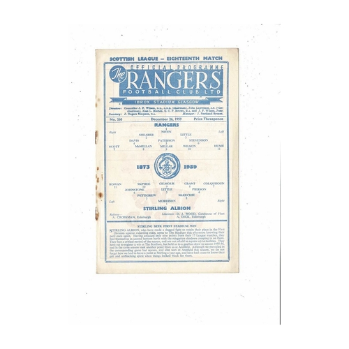 Rangers Football Programmes