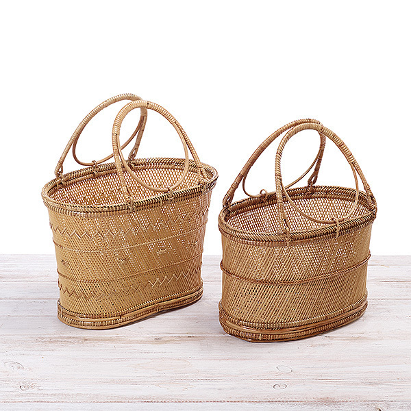 Sayama Rattan Lunch Basket/ picnic basket/ beach basket URU Home