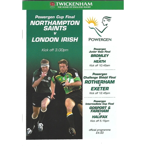Powergen Cup Final Rugby Union Programmes