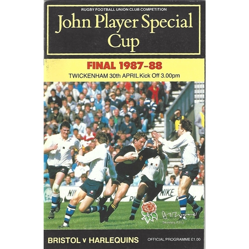 John Player Cup Final Rugby Union Programmes