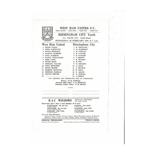 FA Youth Cup Football Programmes