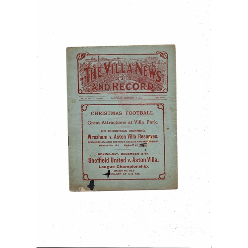 Aston Villa Home Football Programmes