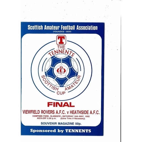 Scottish Amateur Cup Final Football Programmes