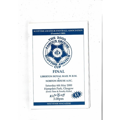 Scottish Amateur Cup Final Football Programmes