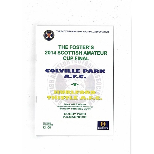 Scottish Amateur Cup Final Football Programmes