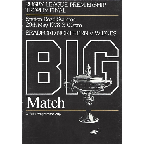 Premiership Trophy Final Rugby League Programmes