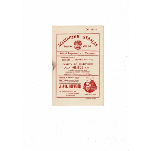 Accrington Stanley Home Football Programmes