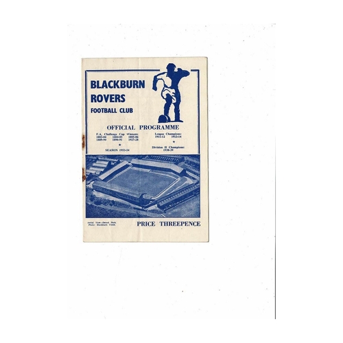 Blackburn Rovers Home Football Programmes