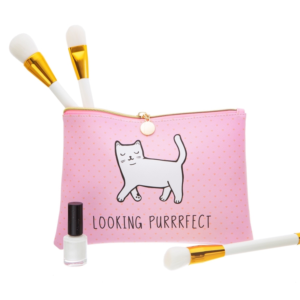 Pink Cat Makeup Bag/Cat Bag