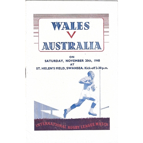 Wales Rugby League Programmes