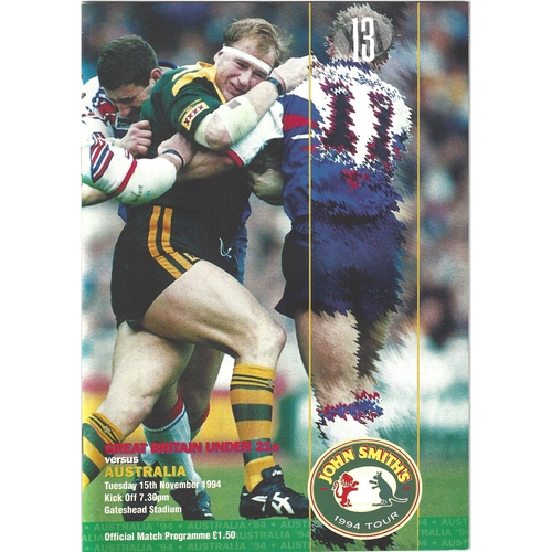 Great Britain Rugby League Programmes