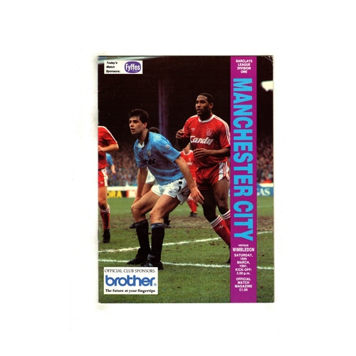 Manchester City Home Football Programmes