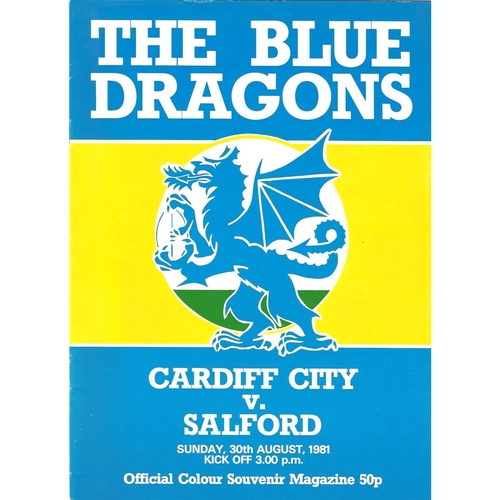 Cardiff City Home Rugby League Programmes Bob's Sporting Memorabilia