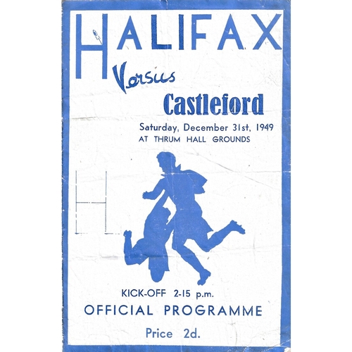 Halifax Home Rugby League Programmes