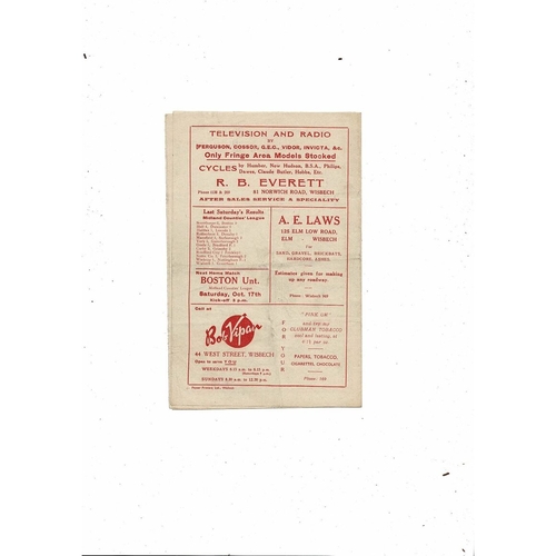 Wisbech Town v March Town FA Cup Football Programme 1953/54