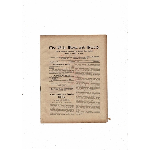 Aston Villa Home Football Programmes