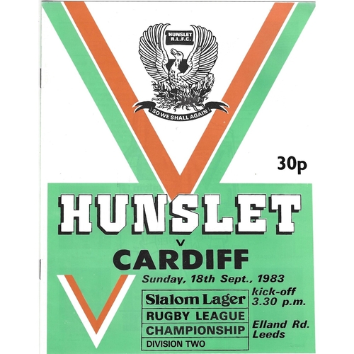 Cardiff City Away Rugby League Programmes