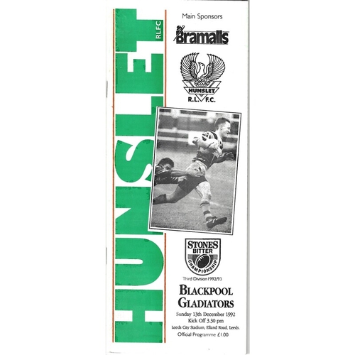 Blackpool Gladiators Away Rugby League Programmes Bob's Sporting