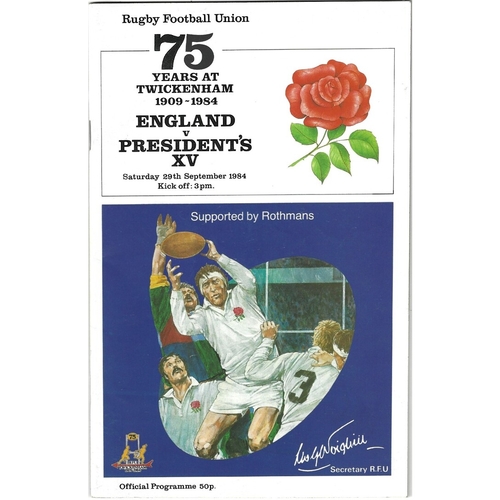 Other International Rugby Union Programmes