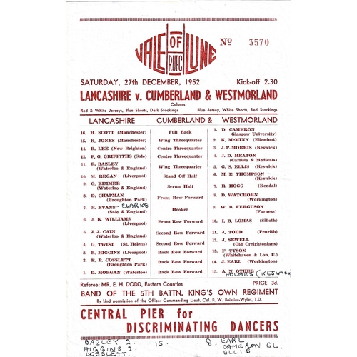 County Championship Rugby Union Programmes