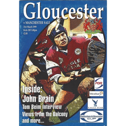 Gloucester Home Rugby Union Programmes Bob's Sporting Memorabilia