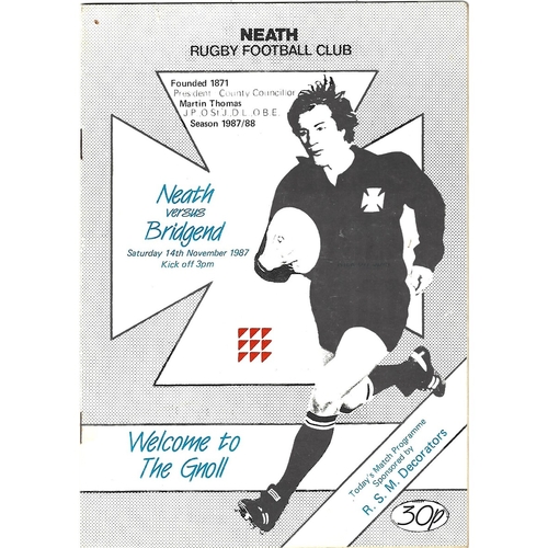 Bridgend Away Rugby Union Programmes