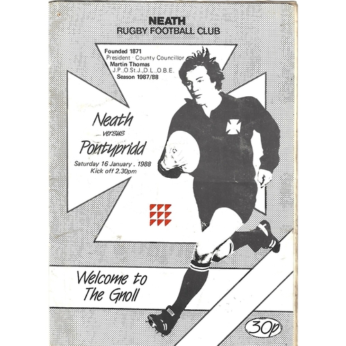 Pontypridd Away Rugby Union Programmes