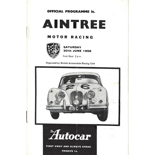 Aintree Motor Racing Programmes