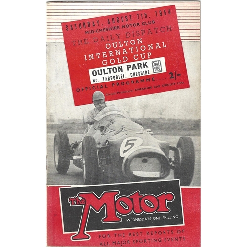 Oulton Park Motor Racing/Motor Cycle Racing Programmes