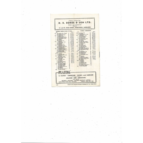 1957/58 Brentford v Torquay United Football Programme