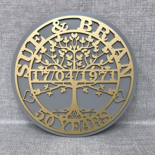 Customised Tree Of Life Wedding Anniversary Gift | Tree Of Life Monogram | Special Anniversary Gift