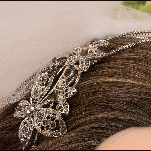 Diamante Butterfly Alice Band