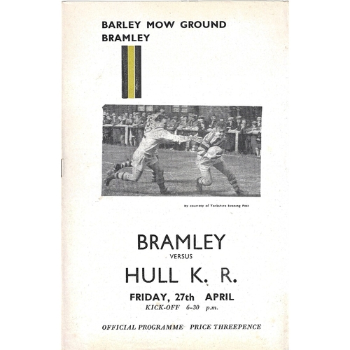 Bramley Home Rugby League Programmes
