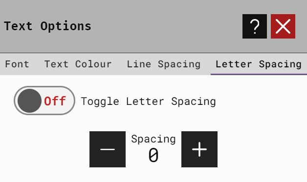 Text Options