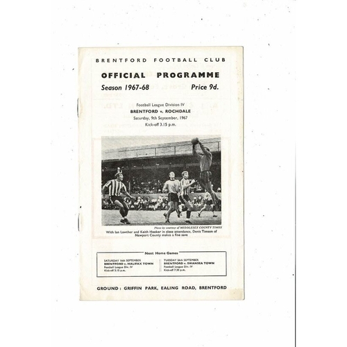 Brentford Home Football Programmes
