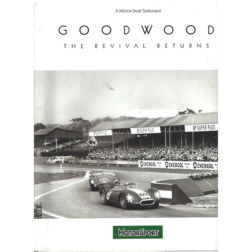 1998 Goodwood Motor Circuit Revival Programme, Brochure & Motor Sport Goodwood Revival Supplement